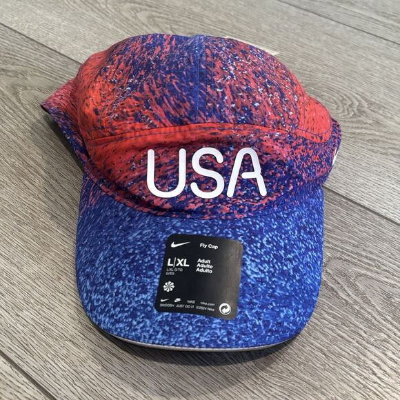 Nike Team USA 2024 Olympics Dri Fit ADV Fly Cap Hat Adult L/XL Adjustable NWT - Picture 1 of 5